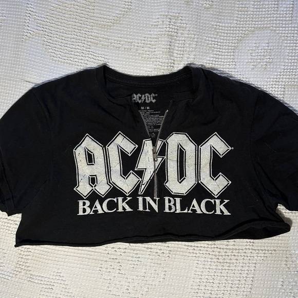 ACDC Super Cropped Crop Top - Picture 1 of 1